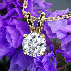 2.5 CT Round Cut Diamond Charm Pendant For Women, Wedding Pendant, Solitaire Pendant, Christmas Gifts