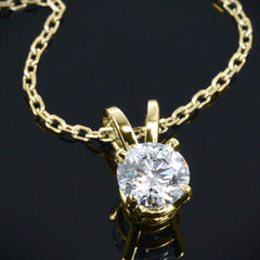 2.5 CT Round Cut Diamond Charm Pendant For Women, Wedding Pendant, Solitaire Pendant, Christmas Gifts