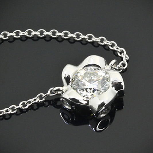 1.5 CT Round Cut Diamond Charm Pendant For Women, Wedding Pendant, Christmas Gifts, Solitaire Pendant