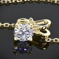 2.5 CT Round Cut Diamond Charm Pendant For Women, Wedding Pendant, Solitaire Pendant, Christmas Gifts