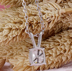 2 CT Elongated Cushion Cut Diamond Charm Pendant For Women, Wedding Pendant, Anniversary Gifts, Christmas Gifts