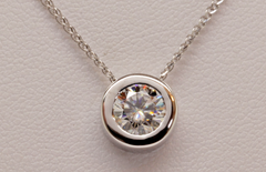 1.5 CT Round Cut Diamond Charm Pendant For Women, Wedding Pendant, Christmas Gifts