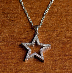 1.2 TCW Round Cut Diamond Charm Pendant For Women, Wedding Pendant, Christmas Gifts, Star Pendant