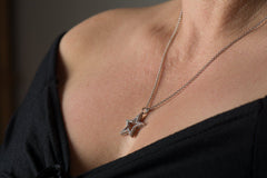 1.2 TCW Round Cut Diamond Charm Pendant For Women, Wedding Pendant, Christmas Gifts, Star Pendant