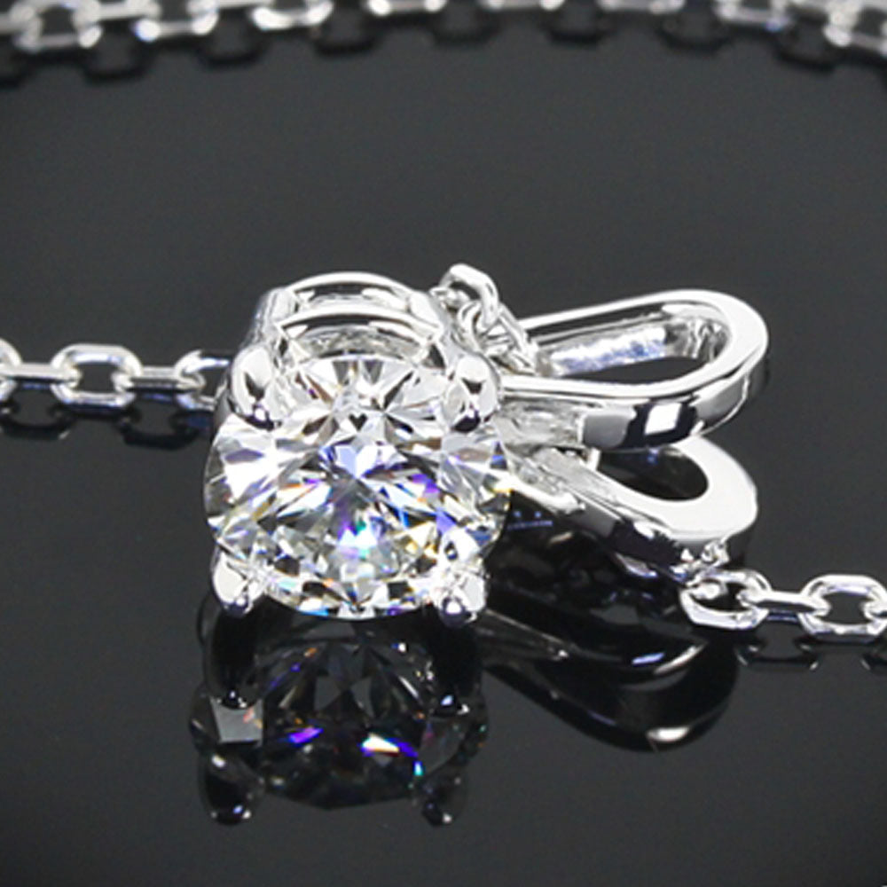 2.5 CT Round Cut Diamond Charm Pendant For Women, Wedding Pendant, Christmas Gifts, Solitaire Pendant