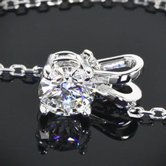 2.5 CT Round Cut Diamond Charm Pendant For Women, Wedding Pendant, Christmas Gifts, Solitaire Pendant