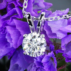 2.5 CT Round Cut Diamond Charm Pendant For Women, Wedding Pendant, Christmas Gifts, Solitaire Pendant