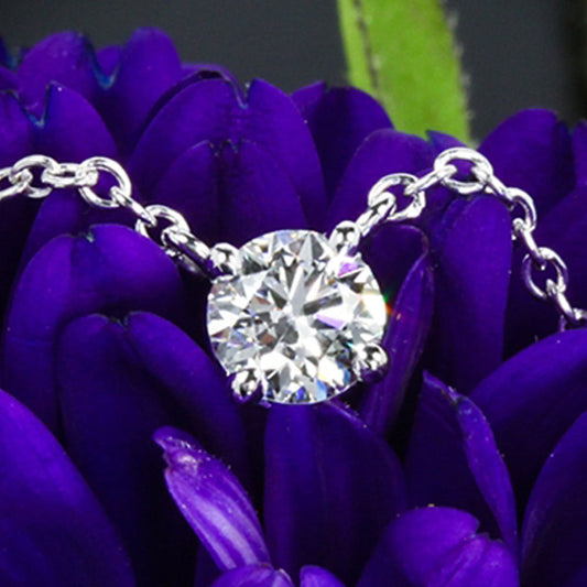 2 CT Round Cut Diamond Charm Pendant For Women, Wedding Pendant, Christmas Gifts