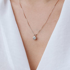 2.5 Carat Round Cut Diamond Charm Pendant For Women, Christmas Gifts, Anniversary Gifts