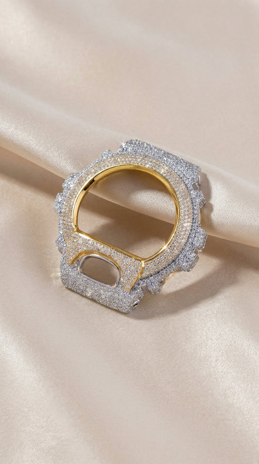 Luxury G-Shock Bezel with Genuine Natural Diamonds