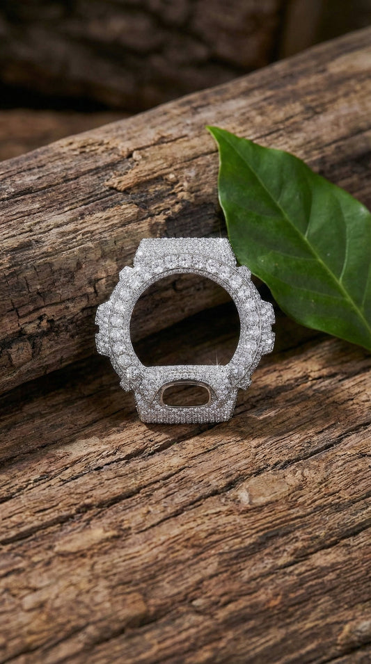 Custom G-Shock Bubble Bezel Upgrade – Fully Iced with VVS Moissanite Diamonds