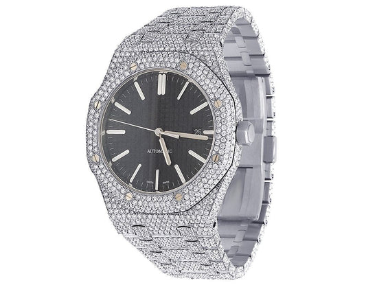 Audemars Piguet Watch mens iced out watch custom hip hop watch moissanite bling watch