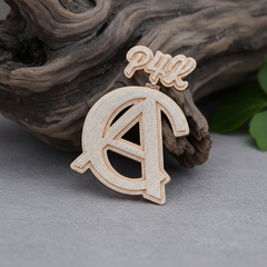Hip Hop Luxury Pendant –Lab-grown Diamond “A One” Initial with Crown by Alposh