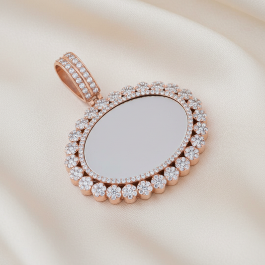 Luxury Two-Tone Pendant with Moissanite Diamonds –  Photo Jewelry by Alposh