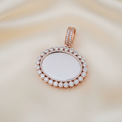 Luxury Two-Tone Pendant with Moissanite Diamonds –  Photo Jewelry by Alposh
