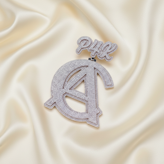 Hip Hop Luxury Pendant –Lab-grown Diamond “A One” Initial with Crown by Alposh