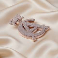 Hip Hop Luxury Pendant –Lab-grown Diamond “A One” Initial with Crown by Alposh