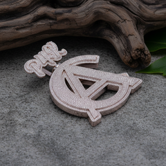 "Hip Hop Luxury Pendant – Moissanite Diamond “A One” Initial with Crown by Alposh"