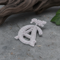 Hip Hop Luxury Pendant –Lab-grown Diamond “A One” Initial with Crown by Alposh