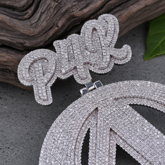 "Hip Hop Luxury Pendant – Moissanite Diamond “A One” Initial with Crown by Alposh"