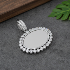 Luxury Two-Tone Pendant with Moissanite Diamonds –  Photo Jewelry by Alposh