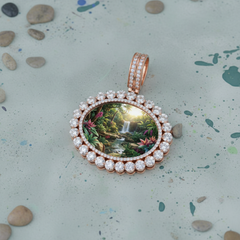 Luxury Two-Tone Pendant with Moissanite Diamonds –  Photo Jewelry by Alposh